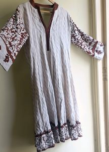 Beautiful A Line Kurta With Deep Designer Back