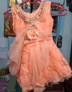 Cute Peach Party Dress
