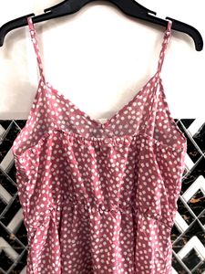 SHEIN Pink Ditsy Floral Print Cami Dress