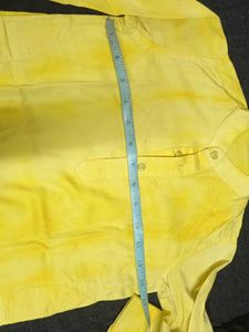 Boys Yellow Kurta with Camel Print Waistcoat
