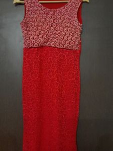 Red Beaded Dress