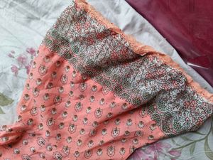 Peach Print Kimono Top