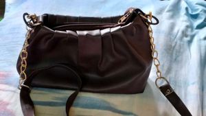Brown Chain Accent Bag