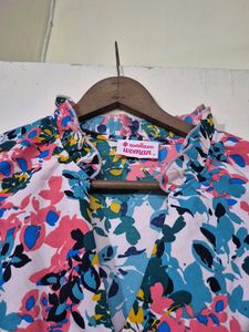 Floral Flutter Sleeve Top