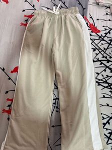 Beige Wide Leg Pants