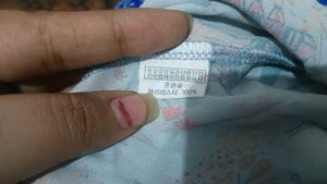 made in korea sky blue botanical top