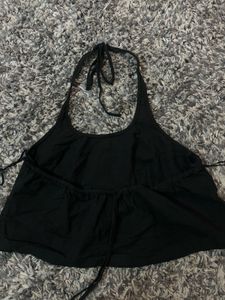 Black Halter Top