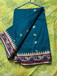 Elegant Teal Saree