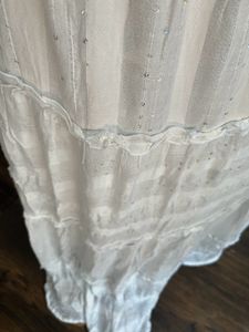 PQ Smocked White Long Maxi With Sequins Detail