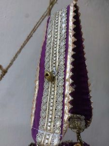 Purple &amp; Gold Embellished Potli bag