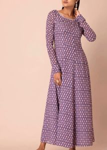 Indya Purple Printed Kurta