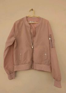 Blush Pink Bomber Jacket