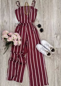 Striped Ruffled Romper