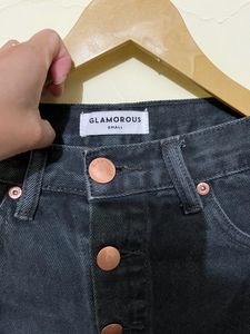 Buttoned Denim Skirt
