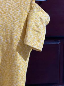 Cute Shoulder Cut Butter Yellow Top