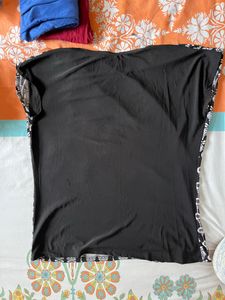 Patterned Black Top