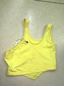 cute yellow crop top