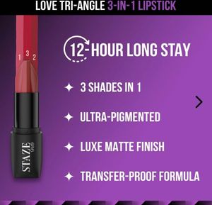 Staze 9to9 Love Tri-angle 3 In 1 Lipstick