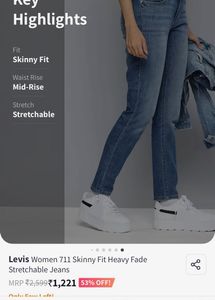 Levi&#39;s 711 Skinny Fit Blue Jeans