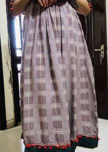 Vintage Plaid Maxi Dress