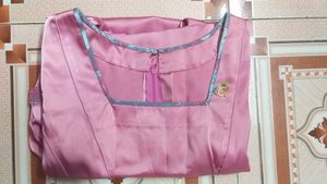 Elegant Pink Satin Dress