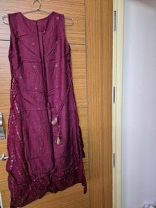 Maroon kurthi festive wear