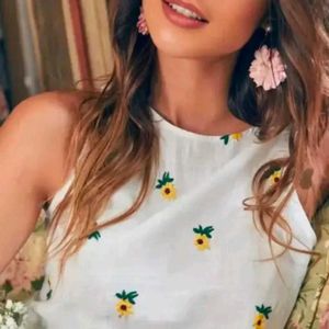 Cute Floral Embroidered Tank Top.  SALE 100! Rupee