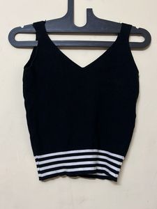 Black &amp; White Striped Tank Top