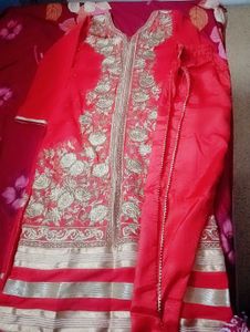 Very Heavy Embroidered Red Suite