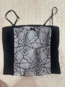 Black Lace Tank Top Gothic