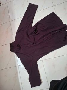 Burgundy Shirt For Office