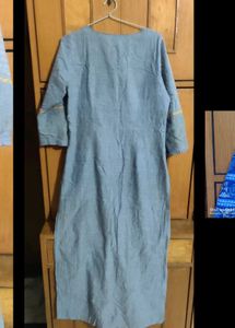 Gray Cotton Kurta