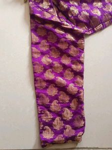 Purple Brocade Blouse