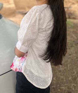 Floral White Top