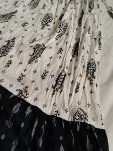 White Mirror Work Frock