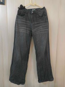 Gray Wide Leg Baggy Aesthetic Denims🦢