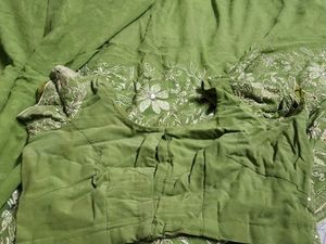 Green Embroidery Saree 🥻