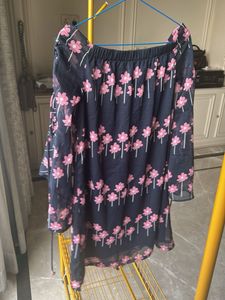 UCB Off Shoulder Blue Dress