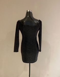 Express Black Glitter Dress