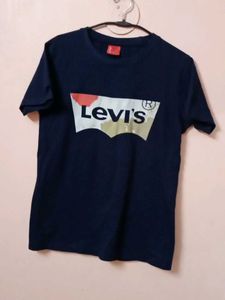 No Brand Navy Blue Logo T-Shirt