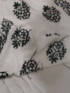 White N Black Lucknowi Kurta
