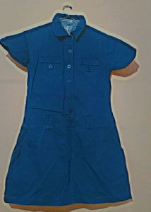 Dark Blue Denim One Piece / Size - Xl