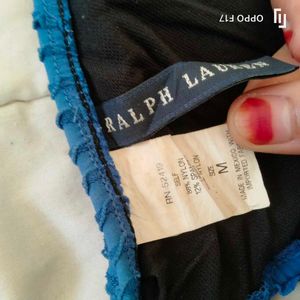 Blue Textured Bikini Top