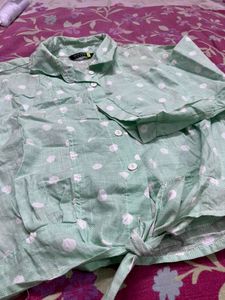 Crop Shirt With Knot