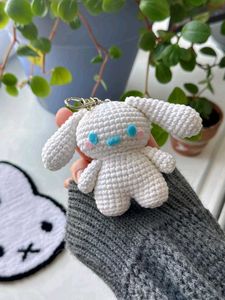 Crochet Cinnamon Roll Doll Keychain