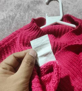 Rose Pink Knit Sweater