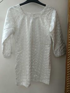 Cute Short White Kurta