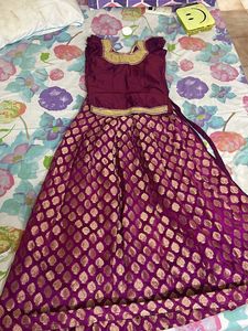 Banaras Lehenga + Blouse For Kids