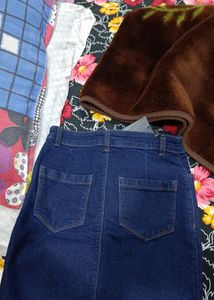 Blue Denim Mini Skirt
