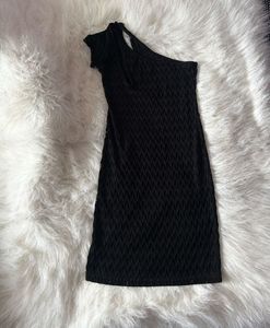 Black One-Shoulder Mini Dress